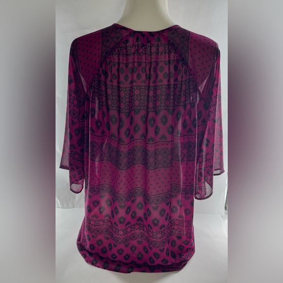 EXPRESS WOMEN PURPKE AND BLACK KIMONO SIZE SMALL PETITE - Picture 2 of 9